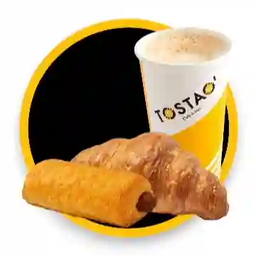 Croissant, Tronquito y Bebida Grande