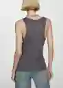 Top Bobar Gris Talla M Mujer Mango