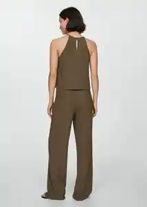 Pantalón Matilda Khaki Talla S Mujer Mango