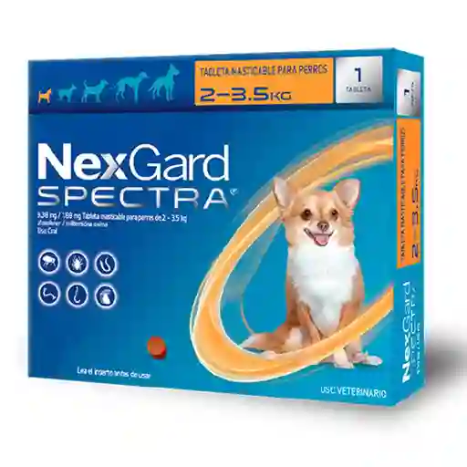 Nexgard Spectra Anti Pulgas para Perro >2 - 3.5 Tableta Masticable
