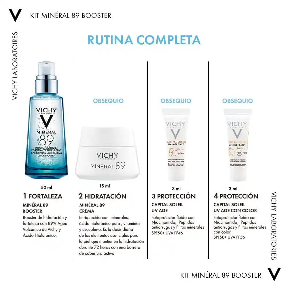 Kit Vichy Mineral 89 Booster + Cosmetiquera