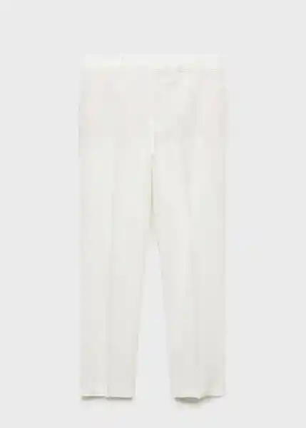 Pantalón Boreli Offwhite Talla 34 Mujer Mango