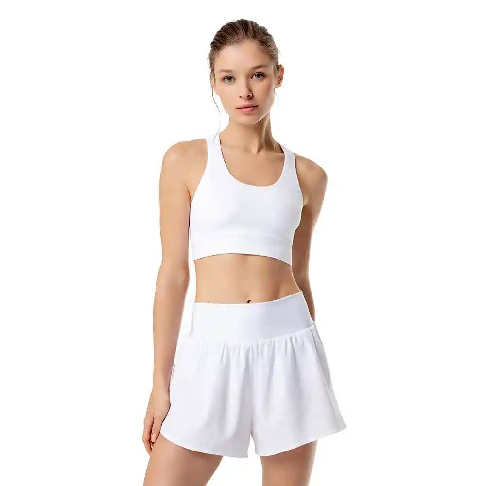 Short Corto Tiro Medio Pretina Lata Femenino Lofo Short Gef Talla L
