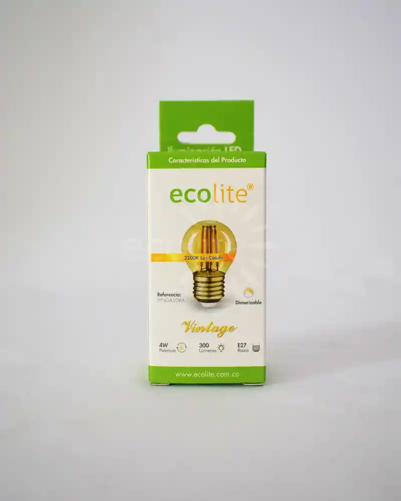 Bombillo Led Filamento 4w Rosca E27 Ecolite Ving45dim