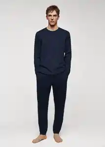 Set Pijama Nightset Navy Talla L Hombre Mango