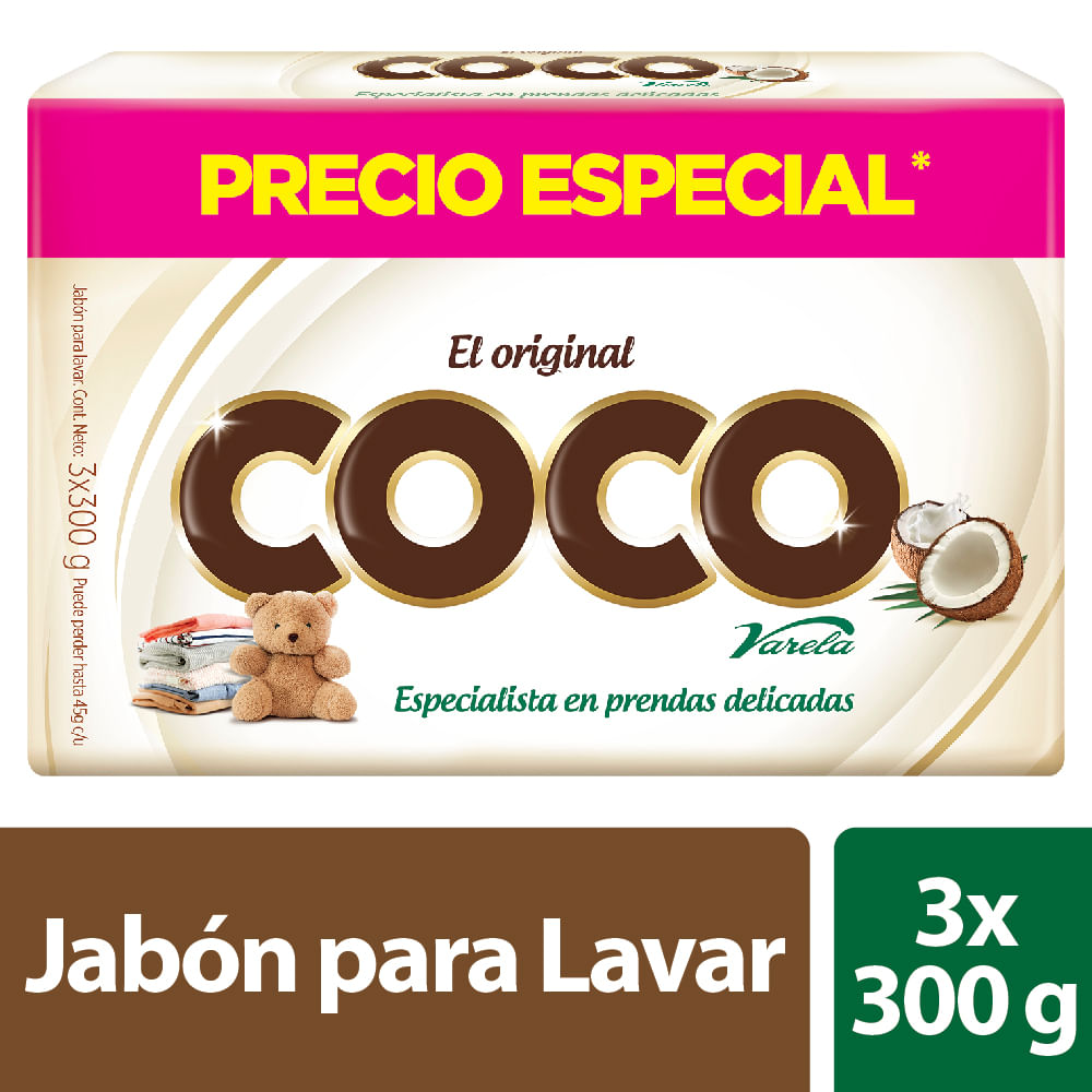Coco Varela Jabón 300 g x 3 Und