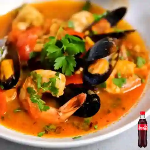 Combo Cazuela de Mariscos +Cocacola Orig 400ml