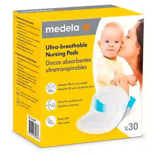 Discos Absorbente Medela Ultra Transpirables X 30und