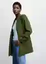 Blazer Americana Eleonor Verde Talla S Mujer Mango