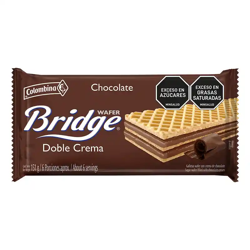 Bridge Wafer Chocolate Doble Crema 151 g