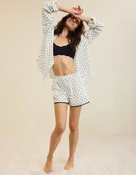 Pijama Aerie Blanco Talla Small 1801125 American Eagle