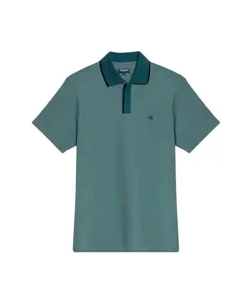 Camiseta Polo Contrast Zip Knob Verde Bodegón T L Chevignon