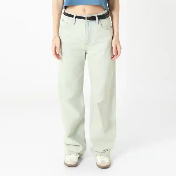 Jean Tiro Alto Bota Recta Azul Talla 10 - 717199