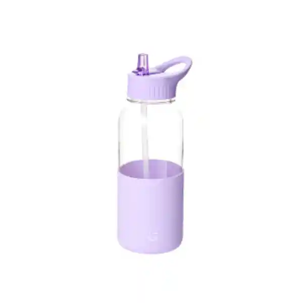 Vaso Plástico Con Asa y Funda Serie Púrpura Miniso
