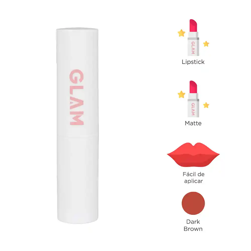 Labial Matte Glam Dark Brown 04 Miniso