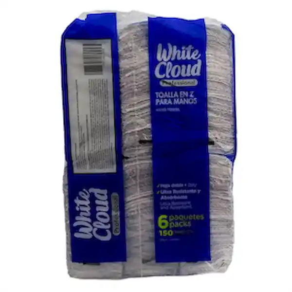 White Cloud Toalla en Z para Manos 