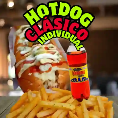 Hotdog Clásico + Papas + Gaseosa