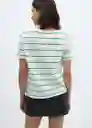 Camiseta Linda Blanco Talla S Mujer Mango