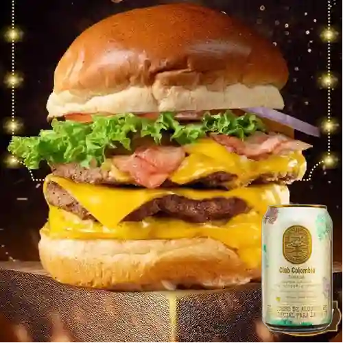 Combo la Burger Brutal + Club Colombia Dorada 330 ml