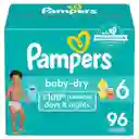 Pampers Pañales Baby-Dry, Talla 6 x 96 Unidades