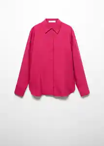 Camisa Lime Rosa Talla L Mujer Mango