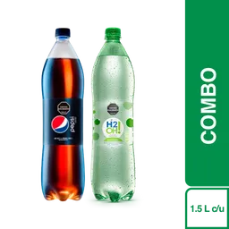 Combo H2Oh Lima Limón 1.5 L + Pepsi Zero 1.5 L