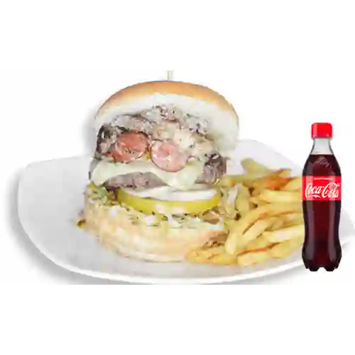 Combo Hamburguesa Mega Extrema +Cocacola Orig 400ml
