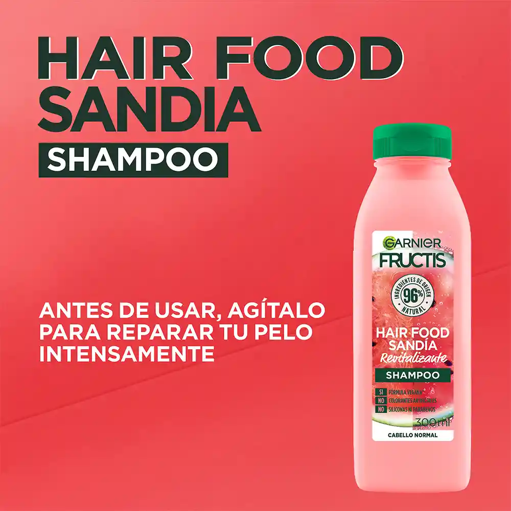 Shampoo Hair Foof Garnier Sandía Revitalización 300 mL