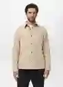 Sobrecamisa Jazz Beige Talla S Hombre Mango