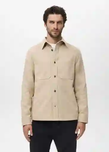 Sobrecamisa Jazz Beige Talla S Hombre Mango