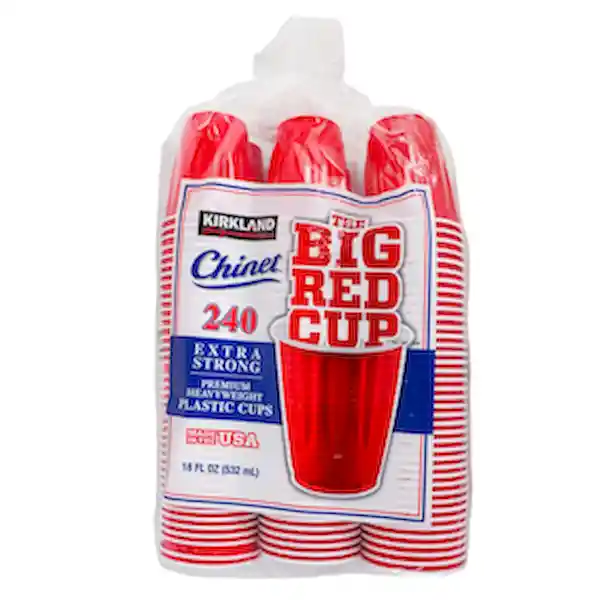 Chinet Kirkland Signature Vasos Rojos Grandes