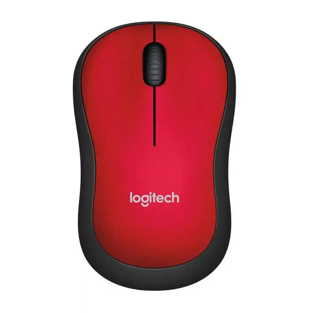 Logitech Mouse M185 Rojo Inalámbrico