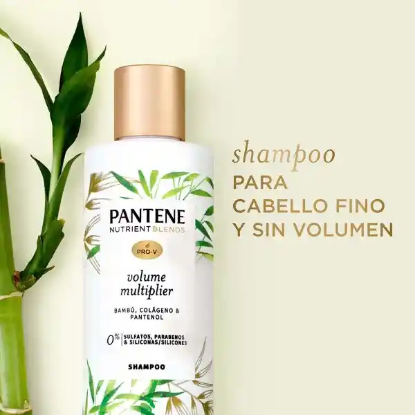 Pantene Pro-V Nutrient Blends Volume Multiplier Bambú, Colágeno & Pantenol Shampoo 270 ml