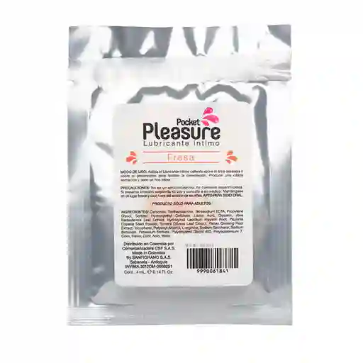 Pocket Pleasure Lubricante Flavor Mix Fresa Sachet