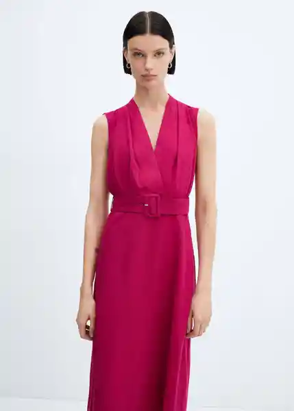 Vestido Susa-W Fucsia Talla M Mujer Mango