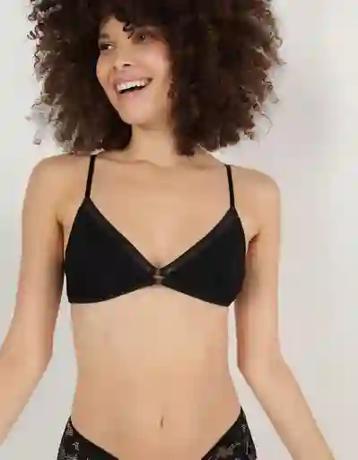 Bralette Negro Aerie Talla LARGE 3894073 American Eagle
