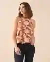 Camisa Naranja Pétalo Medio Talla XS 611G019 Esprit