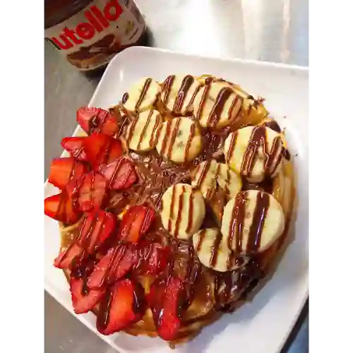 Waffle Nutella y Fruta