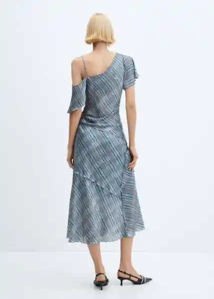 Falda Trendy Azul Talla S Mujer Mango