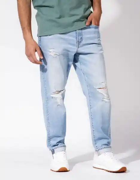 Jean Look Fashion Hombre Azul Talla 34 x 30 American Eagle