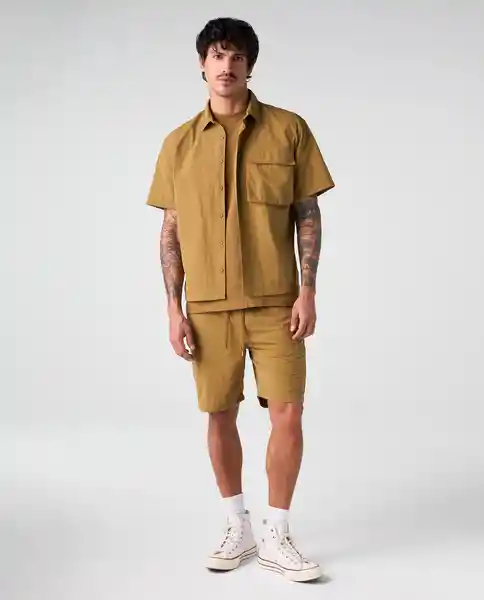 Camisa Hombre Café Talla M 812G002_CAF180830