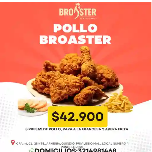 8 Piezas de pollo + acompañamientos