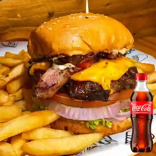 Combo Burguer Clasica + Coca Cola Original 400 ml