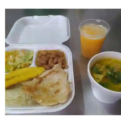 Menú del día con cerdo