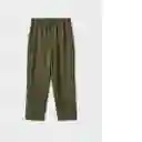 Pantalón Fluido Khaki Talla 18 Mujer Mango