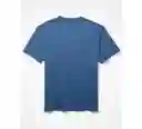 Camiseta Hombre Color Azul Talla X-SMALL American Eagle