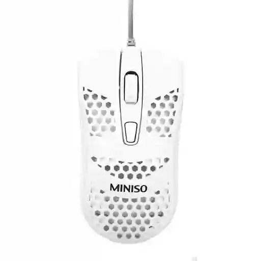Mouse Con Luces Honeycomb Hollow Design Modelo Blanco X88 Miniso