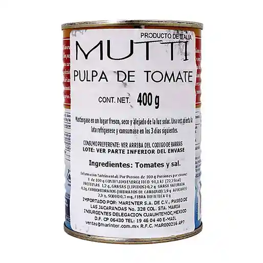 Mutti Pulpa de Tomate en Finísimos Trozos