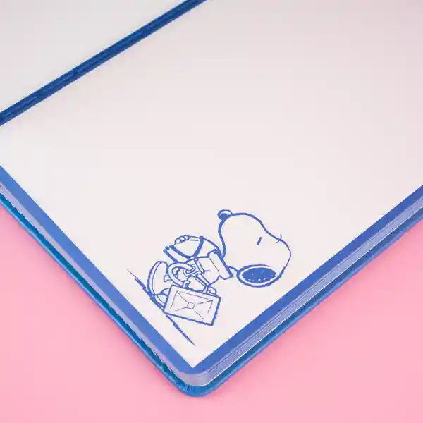 Libreta Snoopy Viaje Espacial Azul Miniso