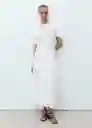 Camiseta Lenu Off White Talla M Mujer Mango